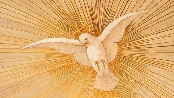Pombo-branco, coroado, representando o Espirito Santo em artigo que fala sobre o que é a blasfêmia contra o Espirito Santo.