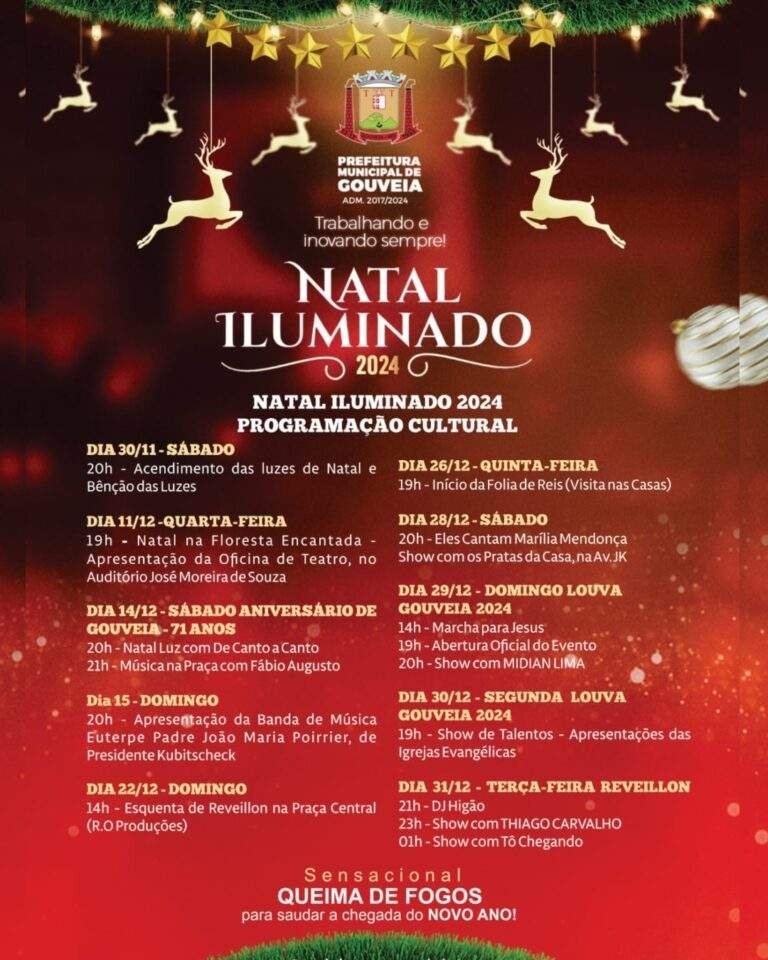 Natal Iluminado 2024 e Réveillon prometem encantar Gouveia - Jornal Panorama